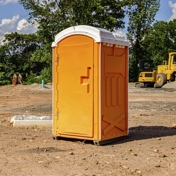 how often are the portable restrooms cleaned and serviced during a rental period in Winslow